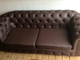 Новый финский кожаный диван-кровать Chesterfied