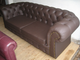 Новый финский кожаный диван-кровать Chesterfied